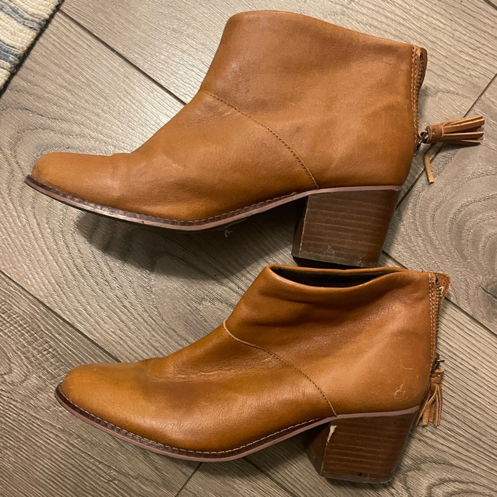 Brown Leather Ankle Boots - Picture 2 of 5
